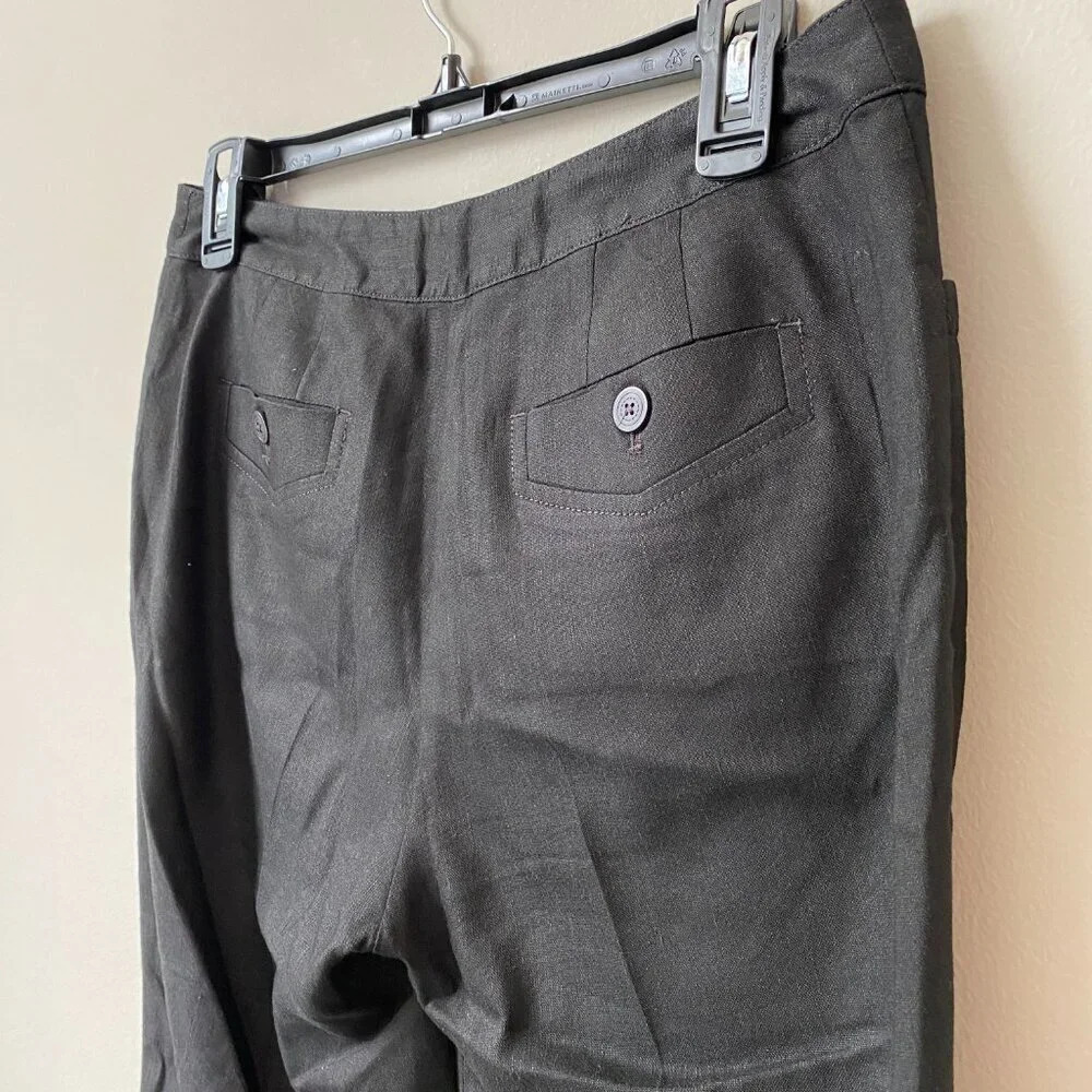 J. Jill Womens Size 6P Genuine Fit Below Waist Linen Cropped Trouser Dress Pants - Picture 14 of 16